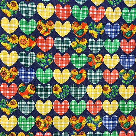 Tecido Tricoline V270 Festa Junina 100% Algodão 50cm x 150cm Peripam