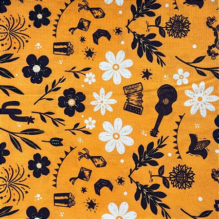 Tecido Tricoline V266 Festa Junina 100% Algodão 50cm x 150cm Peripam