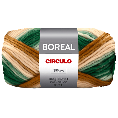 Fio Lã Boreal 100g Cor 9356 Com 135 Metros Círculo