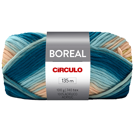 Fio Lã Boreal 100g Cor 9374 Com 135 Metros Círculo