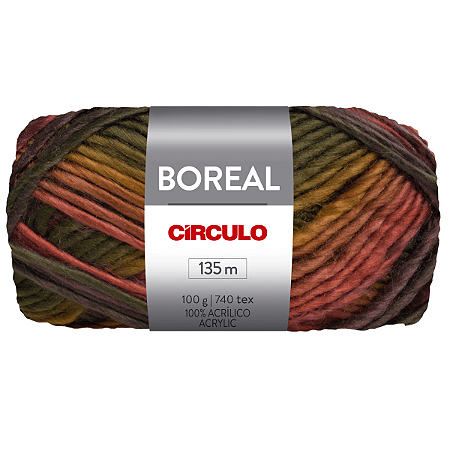 Fio Lã Boreal 100g Cor 9548 Com 135 Metros Círculo