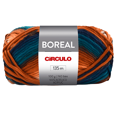Fio Lã Boreal 100g Cor 9610 Com 135 Metros Círculo