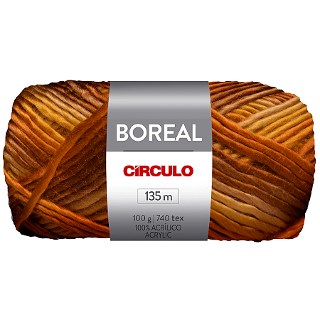 Fio Lã Boreal 100g Cor 9831 Com 135 Metros Círculo