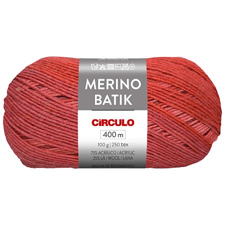 Fio Merino Batik Cor 9245 Com 400 Metros Círculo