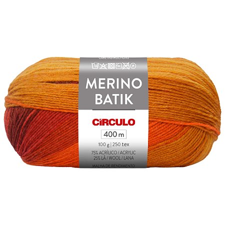 Fio Merino Batik Cor 9789 Com 400 Metros Círculo