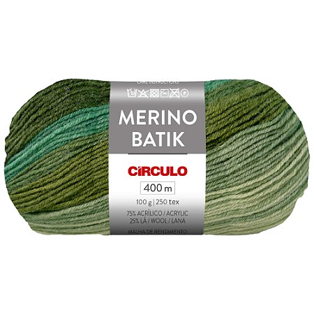 Fio Merino Batik Cor 9791 Com 400 Metros Círculo