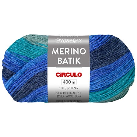 Fio Merino Batik Cor 9807 Com 400 Metros Círculo