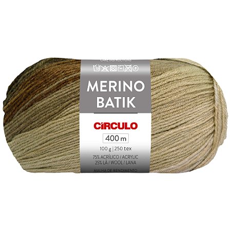 Fio Merino Batik Cor 9895 Com 400 Metros Círculo