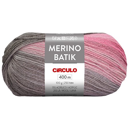 Fio Merino Batik Cor 9908 Com 400 Metros Círculo