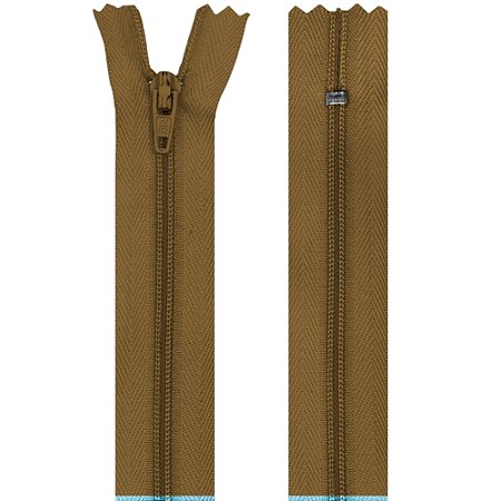 Zíper Nylon Fixo 15cm Com 10un Cor 0508 Caramelo Intenso ZR