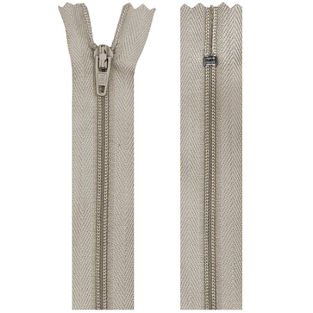 Zíper Nylon Fixo 15cm Com 10un Cor 0572 Cinza Prata ZR