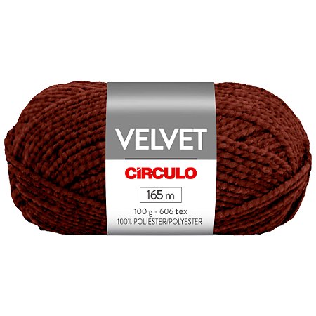 Fio Velvet Cor 850 Castanho Com 165 Metros 100g Círculo