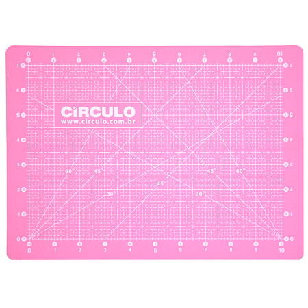 Base de Corte Dupla Face Rosa 30cm x 22cm Círculo