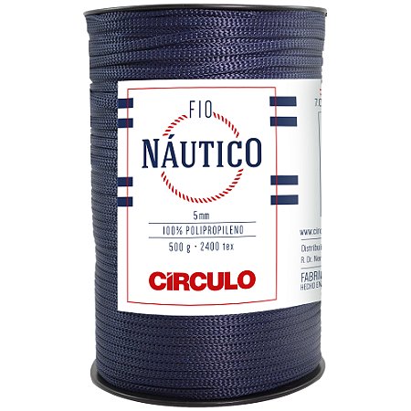 Fio Náutico 5mm Cor 2856 Azul Marinho Com 208 Metros Círculo