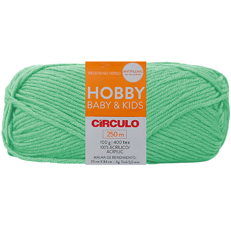 Fio Hobby Baby e Kids Cor 550 Verde Candy 100GR Com 250 Metros Círculo