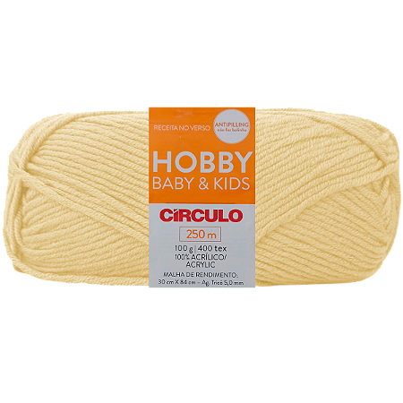 Fio Hobby Baby e Kids Cor 802 Clean 100GR Com 250 Metros Círculo