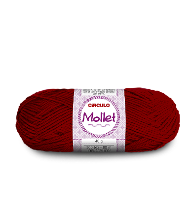 Fio Mollet 100gr Acrílico Cor 0142 Pimenta com 200 Metros Círculo