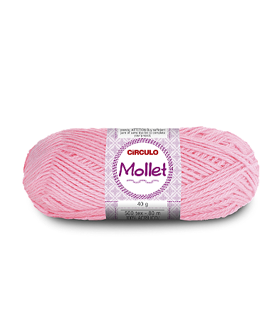 Fio Mollet 100gr Acrílico Cor 0769 Chiclete com 200 Metros Círculo