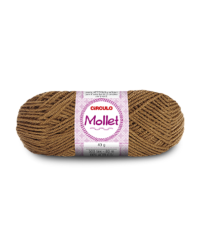 Fio Mollet 100gr Acrílico Cor 7447 Avelã com 200 Metros Círculo