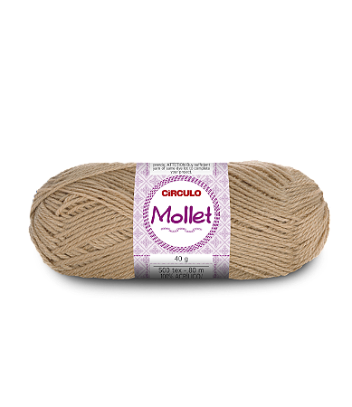 Fio Mollet 100gr Acrílico Cor 7650 Amêndoa com 200 Metros Círculo