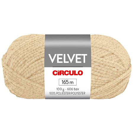 Fio Velvet Cor 8176 Off white Com 165 Metros 100g Círculo