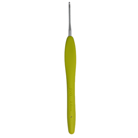 Agulha de Crochê Amour 2.0mm Com Cabo Emborrachado Clover