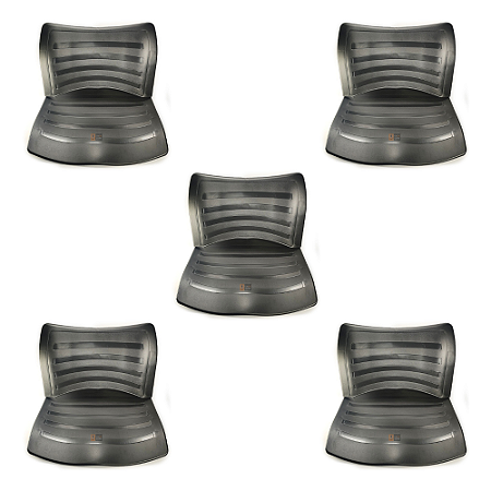 5 KIT Assento/Encosto em Plastico Preto Masticmol Iso Polipro