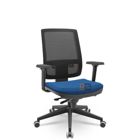 Cadeira Brizza Tela 3D Slider Piramidal Sem Apoio NR17 Plax