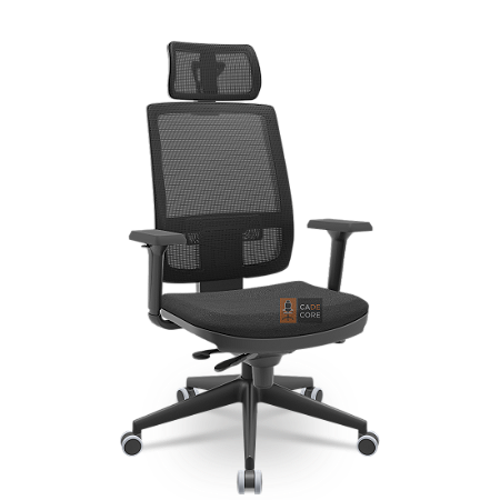 Cadeira Brizza Tela 3D Slider Piramidal Com Apoio NR17 Plax