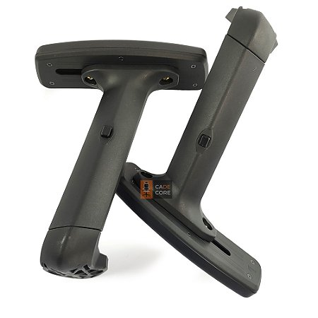 Par De Braços 2D PU Macio Para Cadeira Escritório Gamer Com Regulagem De Altura E Profundidade Preto