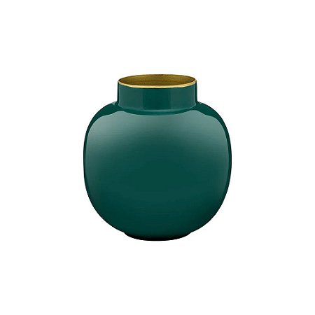 Mini Vaso de Metal Round Verde Escuro - Home Accessories