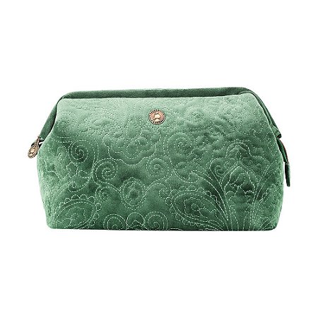 Necessaire Grande Velvet Quilted Verde - Bags Collection