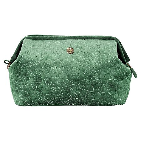 Necessaire Extra Grande Velvet Quilted Verde - Bags Collection