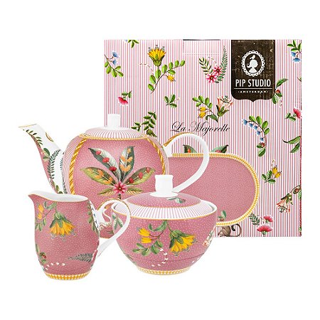 Tea Set Grande com 4 Peças Rosa - La Majorelle