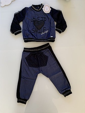 Conjunto Blusa e Calça Petit Cherie