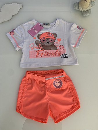 Conjunto Cropped e Shorts Kukiê