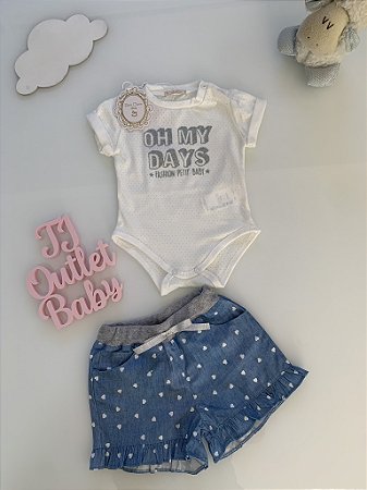 Conjunto Body e Shorts Petit Cherie