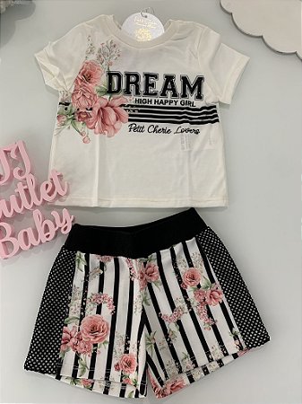 Conjunto Blusa e Shorts Petit Cherie
