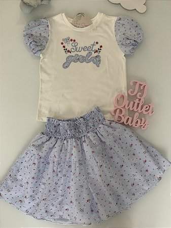 Conjunto Blusa e Shorts Petit Cherie