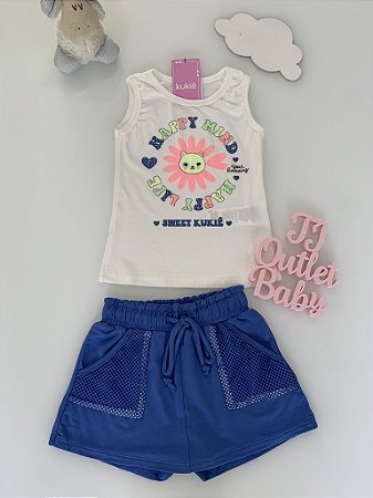 Conjunto Blusa e shorts Saia Kukiê