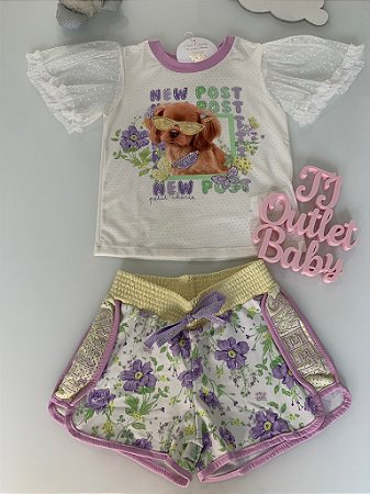 Conjunto Blusa e short Petit Cherie