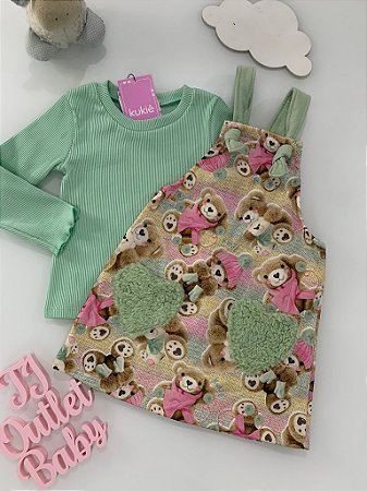 Conjunto Blusa e Salopete Kukiê