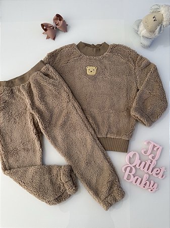 Conjunto Teddy Blusa e Calça Kukiê