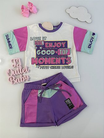 Conjunto Blusa e Shorts Petit Cherie