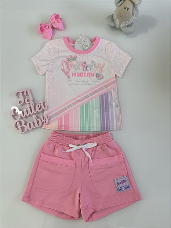Conjunto Blusa e Shorts Petit Cherie