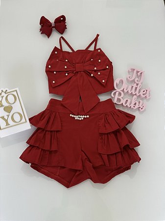 Conjunto Cropped e Shorts YOYO