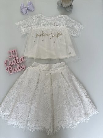 Conjunto Blusa e Saia Petit Cherie