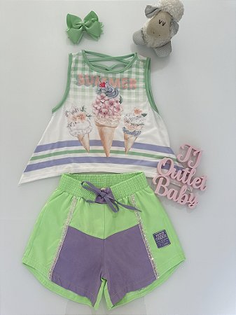 Conjunto Blusa e Shorts Petit Cherie