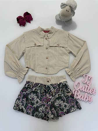 Conjunto Blusa e Shorts Bambollina