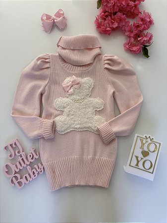 Vestido com gola tricô YOYO